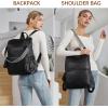 imageBOSTANTEN Leather Laptop Backpack for Women Designer Travel Backpack with Laptop Compartment Ladies Computer Shoulder Bags BeigeBrownBlack