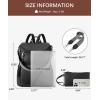 imageBOSTANTEN Leather Laptop Backpack for Women Designer Travel Backpack with Laptop Compartment Ladies Computer Shoulder Bags BeigeBrownBlack