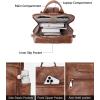 imageBOSTANTEN Leather Laptop Backpack for Women Designer Travel Backpack with Laptop Compartment Ladies Computer Shoulder Bags BeigeBrownBrown