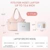 imageBOSTANTEN Puffer Tote Bag for Women Travel Tote Bag with Trolley Sleeve Lightweight Quilted Laptop Nurse Bag with ZipperPink