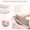 imageBOSTANTEN Puffer Tote Bag for Women Travel Tote Bag with Trolley Sleeve Lightweight Quilted Laptop Nurse Bag with ZipperPink