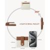 imageBOSTANTEN Slim Wallet for Women Small RFID Blocking Credit Card Holder Leather Bifold Wallets with Zipper Coin Pocket BeigeBrown0BeigeBrown