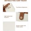 imageBOSTANTEN Slim Wallet for Women Small RFID Blocking Credit Card Holder Leather Bifold Wallets with Zipper Coin Pocket BeigeBrown0BeigeBrown