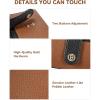 imageBOSTANTEN Slim Wallet for Women Small RFID Blocking Credit Card Holder Leather Bifold Wallets with Zipper Coin Pocket BeigeBrownBlackBrown