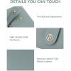 imageBOSTANTEN Slim Wallet for Women Small RFID Blocking Credit Card Holder Leather Bifold Wallets with Zipper Coin Pocket BeigeBrownBlue