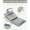imageBOSTANTEN Slim Wallet for Women Small RFID Blocking Credit Card Holder Leather Bifold Wallets with Zipper Coin Pocket BeigeBrownLight Green