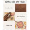 imageBOSTANTEN Slim Wallet for Women Small RFID Blocking Credit Card Holder Leather Bifold Wallets with Zipper Coin Pocket BeigeBrownVintageApricot