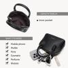 imageBOSTANTEN Small Crossbody Bag Mini Purses for Women Trendy Cute Vegan Leather Satchel Handbag with Detachable Shoulder StrapBlack