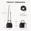 imageBOSTANTEN Small Crossbody Bag Mini Purses for Women Trendy Cute Vegan Leather Satchel Handbag with Detachable Shoulder StrapBlack