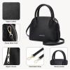 imageBOSTANTEN Small Crossbody Bag Mini Purses for Women Trendy Cute Vegan Leather Satchel Handbag with Detachable Shoulder StrapBlack