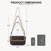 imageBOSTANTEN Small Crossbody Bag Mini Purses for Women Trendy Cute Vegan Leather Satchel Handbag with Detachable Shoulder StrapC01black With Brown