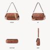 imageBOSTANTEN Small Crossbody Bag Mini Purses for Women Trendy Cute Vegan Leather Satchel Handbag with Detachable Shoulder StrapC01brown