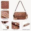 imageBOSTANTEN Small Crossbody Bag Mini Purses for Women Trendy Cute Vegan Leather Satchel Handbag with Detachable Shoulder StrapC01brown