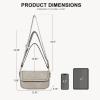 imageBOSTANTEN Small Crossbody Bag Mini Purses for Women Trendy Cute Vegan Leather Satchel Handbag with Detachable Shoulder StrapC01grey