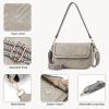 imageBOSTANTEN Small Crossbody Bag Mini Purses for Women Trendy Cute Vegan Leather Satchel Handbag with Detachable Shoulder StrapC01grey