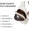 imageBOSTANTEN Small Sling Bag for Women Leather Crossbody Bags Fanny Pack Chest Bag for Travel0beige