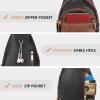 imageBOSTANTEN Small Sling Bag for Women Leather Crossbody Bags Fanny Pack Chest Bag for Travel2black With Brown