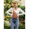 imageBOSTANTEN Small Sling Bag for Women Leather Crossbody Bags Fanny Pack Chest Bag for Travel3brown