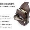imageBOSTANTEN Small Sling Bag for Women Leather Crossbody Bags Fanny Pack Chest Bag for Travel3coffee