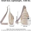 imageBOSTANTEN Small Sling Bag for Women Leather Crossbody Bags Fanny Pack Chest Bag for Travel4cloud Grey