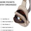 imageBOSTANTEN Small Sling Bag for Women Leather Crossbody Bags Fanny Pack Chest Bag for Travel4cloud Grey