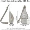 imageBOSTANTEN Small Sling Bag for Women Leather Crossbody Bags Fanny Pack Chest Bag for Travel4twilight Grey