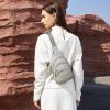 imageBOSTANTEN Small Sling Bag for Women Leather Crossbody Bags Fanny Pack Chest Bag for Travel4twilight Grey