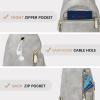 imageBOSTANTEN Small Sling Bag for Women Leather Crossbody Bags Fanny Pack Chest Bag for Travel4twilight Grey