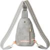 imageBOSTANTEN Small Sling Bag for Women Leather Crossbody Bags Fanny Pack Chest Bag for Travel4twilight Grey