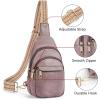 imageBOSTANTEN Small Sling Bag for Women Leather Crossbody Bags Fanny Pack Chest Bag for Travel5purple