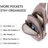 imageBOSTANTEN Small Sling Bag for Women Leather Crossbody Bags Fanny Pack Chest Bag for Travel5purple