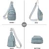 imageBOSTANTEN Small Sling Bag for Women Leather Crossbody Bags Fanny Pack Chest Bag for Travel6denim Blue