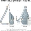 imageBOSTANTEN Small Sling Bag for Women Leather Crossbody Bags Fanny Pack Chest Bag for Travel6denim Blue