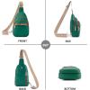 imageBOSTANTEN Small Sling Bag for Women Leather Crossbody Bags Fanny Pack Chest Bag for Travel9green