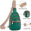 imageBOSTANTEN Small Sling Bag for Women Leather Crossbody Bags Fanny Pack Chest Bag for Travel9green