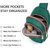 imageBOSTANTEN Small Sling Bag for Women Leather Crossbody Bags Fanny Pack Chest Bag for Travel9green