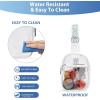 imageBOSTANTEN Small Sling Bag for Women Leather Crossbody Bags Fanny Pack Chest Bag for TravelDwhiteblue