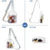 imageBOSTANTEN Small Sling Bag for Women Leather Crossbody Bags Fanny Pack Chest Bag for TravelDwhiteblue