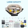 imageBOSTANTEN Travel Tote Bag for Women Foldable Gym Bag Beach Bag Sports Bag Waterproof Shoping Bag with Zipper SleeveAblack With Offwhite