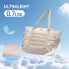 imageBOSTANTEN Travel Tote Bag for Women Foldable Gym Bag Beach Bag Sports Bag Waterproof Shoping Bag with Zipper SleeveAoffwhite