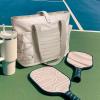 imageBOSTANTEN Travel Tote Bag for Women Foldable Gym Bag Beach Bag Sports Bag Waterproof Shoping Bag with Zipper SleeveAoffwhite
