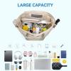 imageBOSTANTEN Travel Tote Bag for Women Foldable Gym Bag Beach Bag Sports Bag Waterproof Shoping Bag with Zipper SleeveAoffwhite