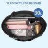 imageBOSTANTEN Travel Tote Bag for Women Foldable Gym Bag Beach Bag Sports Bag Waterproof Shoping Bag with Zipper SleeveBblack