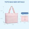 imageBOSTANTEN Travel Tote Bag for Women Foldable Gym Bag Beach Bag Sports Bag Waterproof Shoping Bag with Zipper SleeveBpink