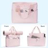 imageBOSTANTEN Travel Tote Bag for Women Foldable Gym Bag Beach Bag Sports Bag Waterproof Shoping Bag with Zipper SleeveBpink