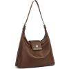 imageBOSTANTEN Women Leather Handbag Designer Large Hobo Purses Shoulder Bag BrownB02coffee
