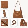 imageBOSTANTEN Women Leather Handbag Designer Large Hobo Purses Shoulder Bag BrownB03brown