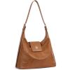 imageBOSTANTEN Women Leather Handbag Designer Large Hobo Purses Shoulder Bag BrownB03brown