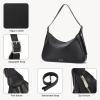 imageBOSTANTEN Women Leather Handbag Designer Large Hobo Purses Shoulder Bag BrownC01black