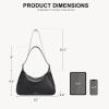 imageBOSTANTEN Women Leather Handbag Designer Large Hobo Purses Shoulder Bag BrownC01black